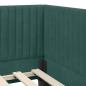 Preview: Eckbettgestell mit Kopfteil Dunkelgrün 80 x 200 cm Samt
