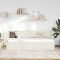 Preview: Eckbettgestell mit Kopfteil Creme 80 x 200 cm Samt