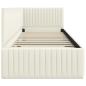 Preview: Eckbettgestell mit Kopfteil Creme 80 x 200 cm Samt