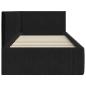 Preview: Eckbettgestell mit Kopfteil Schwarz 90 x 190 cm Samt