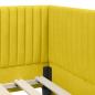 Preview: Eckbettgestell mit Kopfteil Gelb 90 x 190 cm Samt