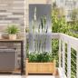 Preview: ARDEBO.de - Garten dekoratives Panel Silber 50 x 140 cm Verzinkter Stahl