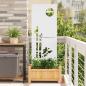 Preview: ARDEBO.de - Garten dekoratives Panel Weiß 50 x 140 cm Kaltgewalzter Stahl