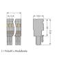 Preview: WAGO Kontakttechnik 1-Leiter-Federleiste gerade für Basisklemmen oder Stiftleisten kodierbar 15-polig grau (10 ST)
