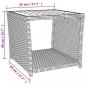 Preview: 2-tlg. Garten-Lounge-Set Grau Poly Rattan & Massivholz Akazie