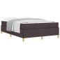 Preview: Boxspringbett Dunkelbraun und Weiß 160 x 200 cm Stoff