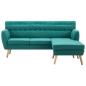 Preview: Sofa L-Form Stoff 171,5x138x81,5 cm Grün