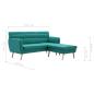 Preview: Sofa L-Form Stoff 171,5x138x81,5 cm Grün