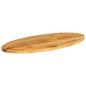 Preview: Tischplatte 120x50x3,8 cm Oval Massivholz Mango