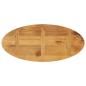 Preview: Tischplatte 120x50x3,8 cm Oval Massivholz Mango
