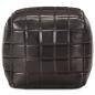 Preview: Pouf Schwarz 40 x 40 x 40 cm Echtes Ziegenleder