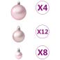 Preview: 100-tlg. Weihnachtskugel-Set Rosa