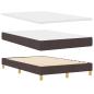 Preview: Boxspringbett mit Matratze Dunkelbraun 120 x 190 cm Stoff