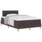 Preview: Boxspringbett mit Matratze Dunkelbraun 120 x 190 cm Stoff