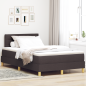 Preview: Boxspringbett mit Matratze Dunkelbraun 120 x 190 cm Stoff