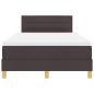 Preview: Boxspringbett mit Matratze Dunkelbraun 120 x 190 cm Stoff