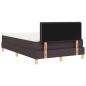 Preview: Boxspringbett mit Matratze Dunkelbraun 120 x 190 cm Stoff