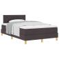 Preview: Boxspringbett mit Matratze Dunkelbraun 120 x 190 cm Stoff