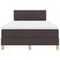 Preview: Boxspringbett mit Matratze Dunkelbraun 120 x 190 cm Stoff