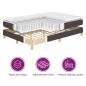 Preview: Boxspringbett mit Matratze Dunkelbraun 120 x 190 cm Stoff