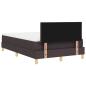 Preview: Boxspringbett mit Matratze Dunkelbraun 120 x 190 cm Stoff