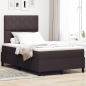 Preview: Boxspringbett mit Matratze Dunkelbraun 120 x 190 cm Stoff