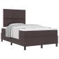 Preview: Boxspringbett mit Matratze Dunkelbraun 120 x 190 cm Stoff