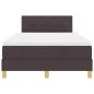 Preview: Boxspringbett mit Matratze Dunkelbraun 120 x 190 cm Stoff