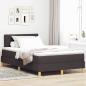 Preview: ARDEBO.de - Boxspringbett mit Matratze Dunkelbraun 120 x 190 cm Stoff