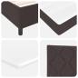 Preview: Boxspringbett mit Matratze Dunkelbraun 120 x 190 cm Stoff