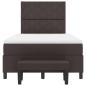 Preview: ARDEBO.de - Boxspringbett mit Matratze Dunkelbraun 120 x 190 cm Stoff