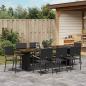 Preview: Garten Essgruppe 9 pcs Schwarz Poly Rattan