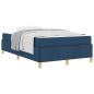 Preview: Boxspringbett mit Matratze Blau 120 x 190 cm Stoff