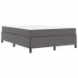 Preview: Bettgestell mit Matratze Grau 160 x 200 cm Kunstleder