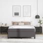 Preview: Bettgestell mit Matratze Grau 160 x 200 cm Kunstleder