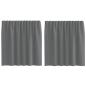 Preview: Voile Vorhänge mit Stangentaschen 2 Stk. Dunkelgrau