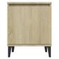 Preview: Nachtschränke mit Metallbeinen Sonoma-Eiche 40x30x50 cm