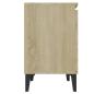 Preview: Nachtschränke mit Metallbeinen Sonoma-Eiche 40x30x50 cm