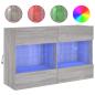 Preview: TV-Wandschrank mit LED-Leuchten Grau Sonoma 98,5x30x60,5 cm