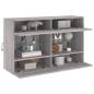 Preview: TV-Wandschrank mit LED-Leuchten Grau Sonoma 98,5x30x60,5 cm