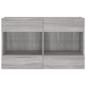 Preview: TV-Wandschrank mit LED-Leuchten Grau Sonoma 98,5x30x60,5 cm