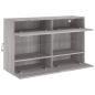 Preview: TV-Wandschrank mit LED-Leuchten Grau Sonoma 98,5x30x60,5 cm