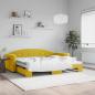 Preview: ARDEBO.de - Tagesbett Ausziehbar Gelb 90x200 cm Samt
