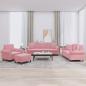 Preview: ARDEBO.de - 4-tlg. Sofagarnitur mit Kissen Rosa Samt