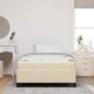 Preview: Boxspringbett Creme und Schwarz 120 x 190 cm