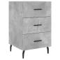Preview: Nachttisch Betongrau 40x40x66 cm Holzwerkstoff