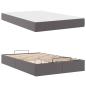Preview: Bettgestell mit Matratze Grau 120 x 200 cm Kunstleder
