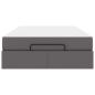 Preview: Bettgestell mit Matratze Grau 120 x 200 cm Kunstleder