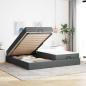 Preview: Bettgestell mit Speicher Dunkelgrau 200 x 200 cm Stoff