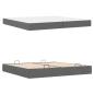 Preview: Bettgestell mit Speicher Dunkelgrau 200 x 200 cm Stoff